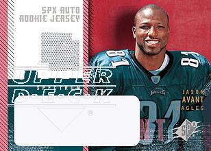 2006 SPx RC Auto Rookie Jersey Card Jason Avant #204 0288/1650