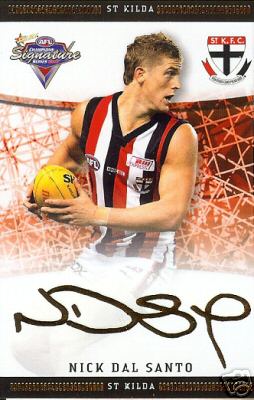 2007 Select Champions Gold Foil Sig FS77 Nick DAL SANTO (StK)