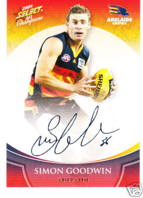 2008 Select Champions Blue Foil Sig FS3 Simon GOODWIN (Adel)