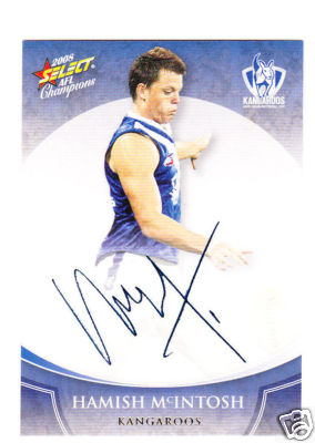 2008 Select Champions Blue Foil Sig FS53 Hamish McINTOSH (Kang)