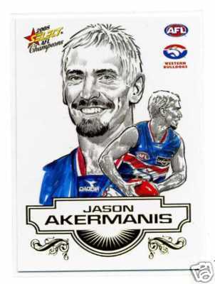 2008 Select Champions Sketch Card SK31 Jason AKERMANIS (WB)