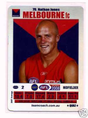 AFL 2008 Teamcoach Silver #79 Nathan JONES (Melb)