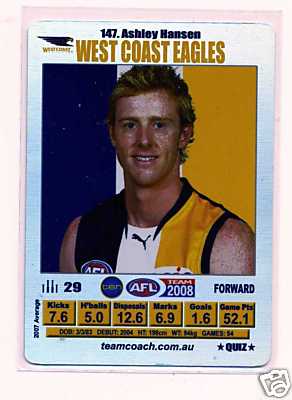 AFL 2008 Teamcoach Silver #12 Nick MAXWELL (Coll)