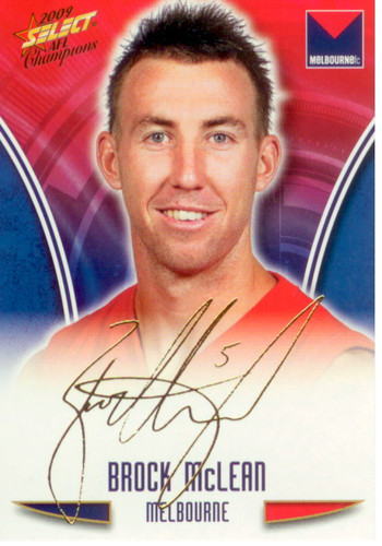 2009 Select Champions Gold Foil FS40 Brock McLEAN (Melb)