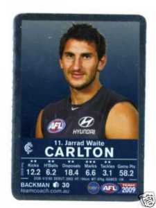 AFL 2009 Teamcoach Silver 11 DYK Jarrad WAITE (Carl)