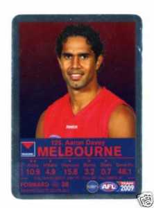 AFL 2009 Teamcoach Silver 125 FF Aaron DAVEY (Melb)