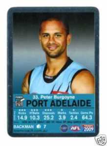 AFL 2009 Teamcoach Silver 33 DYK Peter BURGOYNE (Port)