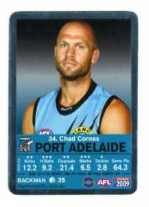 AFL 2009 Teamcoach Silver 34 FF Chad CORNES (Port)