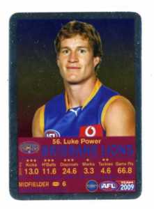 AFL 2009 Teamcoach Silver 56 DYK Luke POWER (Bris)