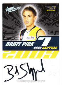 2010 Select Prestige Draft Pick Signature DP7 Brad SHEPPARD (WC)