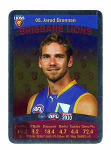 AFL 2010 Teamcoach Silver Card 05 Jared BRENNAN (Bris)