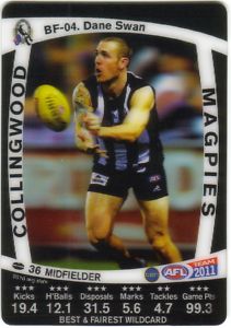 AFL 2011 Teamcoach 3D Best & Fairest BF-04 Dane SWAN (Coll)