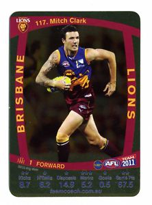 AFL 2011 Teamcoach Gold Card G117 Mitch CLARK (Bris)