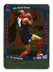 AFL 2011 Teamcoach Gold Card G142 Brad GREEN (Melb)