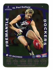 AFL 2011 Teamcoach Gold Card G16 Paul DUFFIELD (Frem)