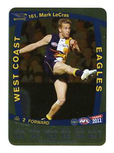 AFL 2011 Teamcoach Gold Card G161 Mark LeCRAS (WCE)