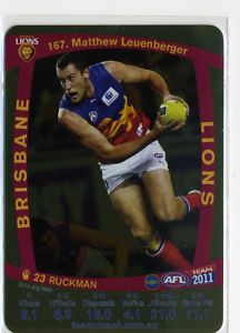 AFL 2011 Teamcoach Gold Card G167 Matthew LEUENBERGER (Bris)