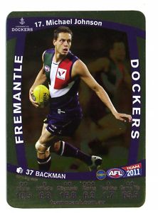 AFL 2011 Teamcoach Gold Card G17 Michael JOHNSON (Frem)