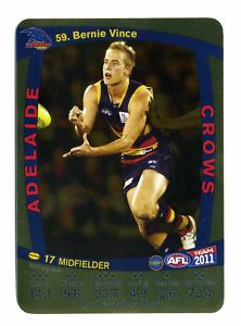 AFL 2011 Teamcoach Gold Card G59 Bernie VINCE (Adel)