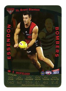 AFL 2011 Teamcoach Gold Card G70 Brent STANTON (Ess)