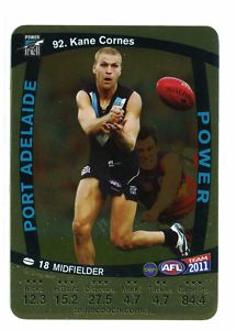 AFL 2011 Teamcoach Gold Card G92 Kane CORNES (Port)