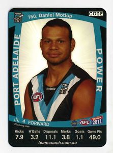 AFL 2011 Teamcoach Silver Card S150 Daniel MOTLOP (Port)