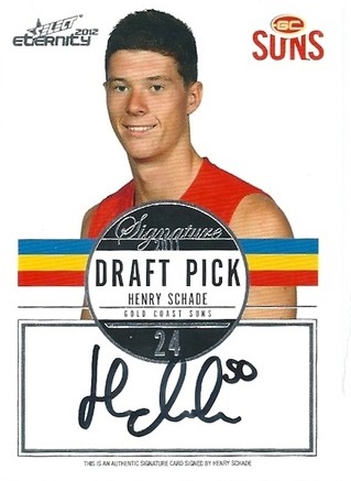 2012 Select Eternity Draft Pick Signature DPS14 Henry SCHADE(GC)