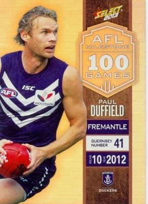 2013 Select Champions AFL Milestones MG21 Paul DUFFIELD (Frem)