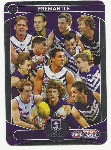 2014 Teamcoach Checklist 06 FREMANTLE