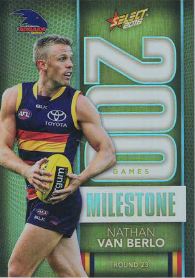 2016 Select Footy Stars Milestone MG3 Nathan VAN BERLO (Adel)