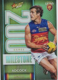 2016 Select Footy Stars Milestone MG6 Jed ADCOCK (Bris)