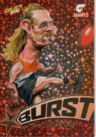 2016 Select Footy Stars Starburst Orange SB35 Cam McCarthy (GWS)