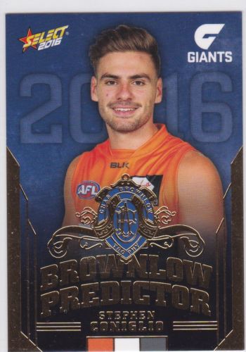 2016 Select Footy Stars Brownlow Predictor BP66 S CONIGLIO(GWS)