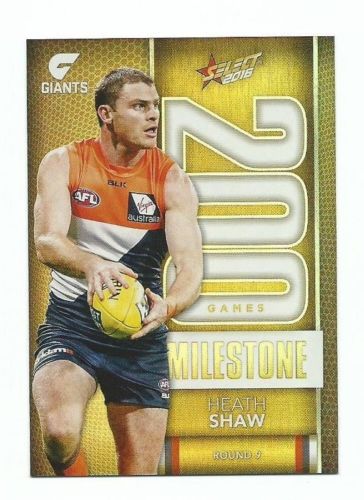 2016 Select Footy Stars Milestone MG35 Heath SHAW (GWS)