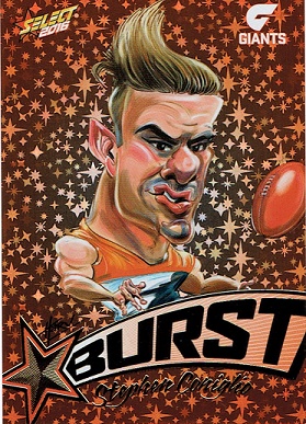 2016 Select Footy Stars Starburst Orange SB33 S CONIGLIO (GWS)