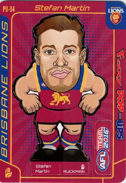 2016 Teamcoach Footy Pop-ups PU-04 Stefan MARTIN (Bris)