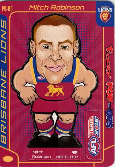 2016 Teamcoach Footy Pop-ups PU-05 Mitch ROBINSON (Bris)