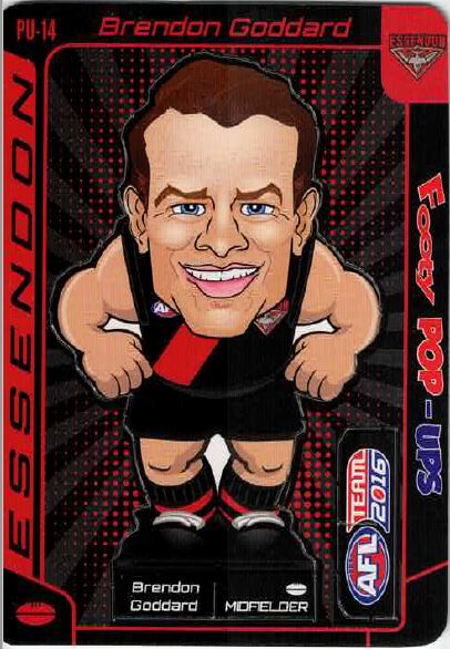 2016 Teamcoach Footy Pop-ups PU-14 Brendon GODDARD (Ess)