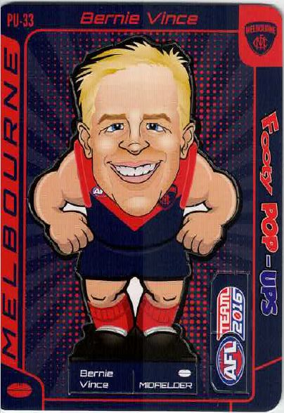 2016 Teamcoach Footy Pop-ups PU-33 Bernie VINCE (Melb)