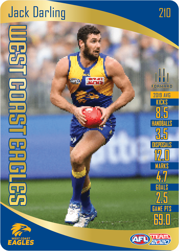 2020 Teamcoach Gold Card 210 Jack DARLING (WCE)