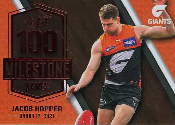 2022 Select FootyStars Milestone MG38 Jacob HOPPER (GWS)