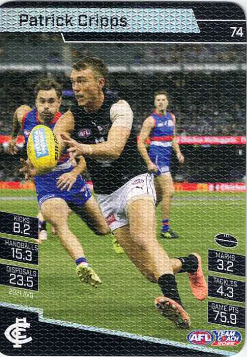 2022 Teamcoach Canvas Card 74 Patrick CRIPPS (Carl)