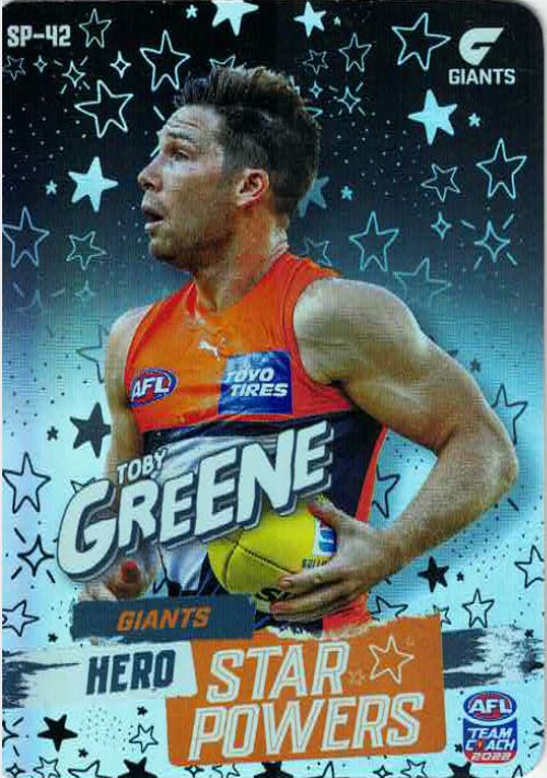 2022 Teamcoach Star Powers Silver SP-42 Toby GREENE (GWS)