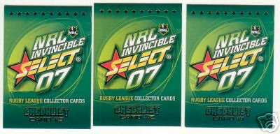 2007 Select NRL Champions Promo Set