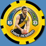 2009 Topps AFL Chipz Common Chris NEWMAN (Rich)