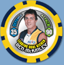 2009 Topps AFL Chipz Leading Goalkicker Ben McKINLEY (WCE)