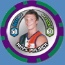 2009 Topps AFL Chipz Rising Star Rhys PALMER (Frem)