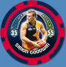 2009 Topps AFL Chipz Common Simon GOODWIN (Adel)