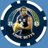 2009 Topps AFL Chipz Common Eddie BETTS (Carl)