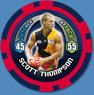 2009 Topps AFL Chipz Common Scott THOMPSON (Adel)